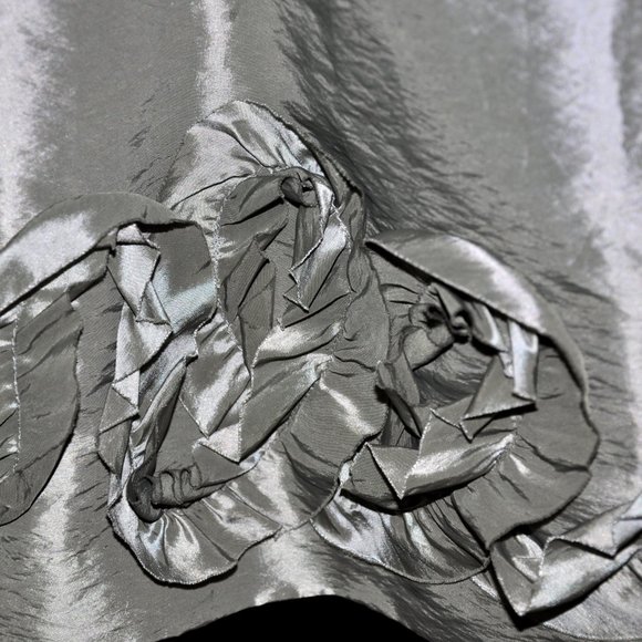 BCBG Black & Silver Knee Length Balloon Style Party Cocktail Dress  Size 2 - Picture 3 of 8